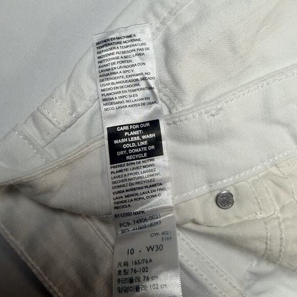 Levi Strauss Signature Gold- Women Mid Rise Capri Jeans White size 10 - Picture 10 of 14